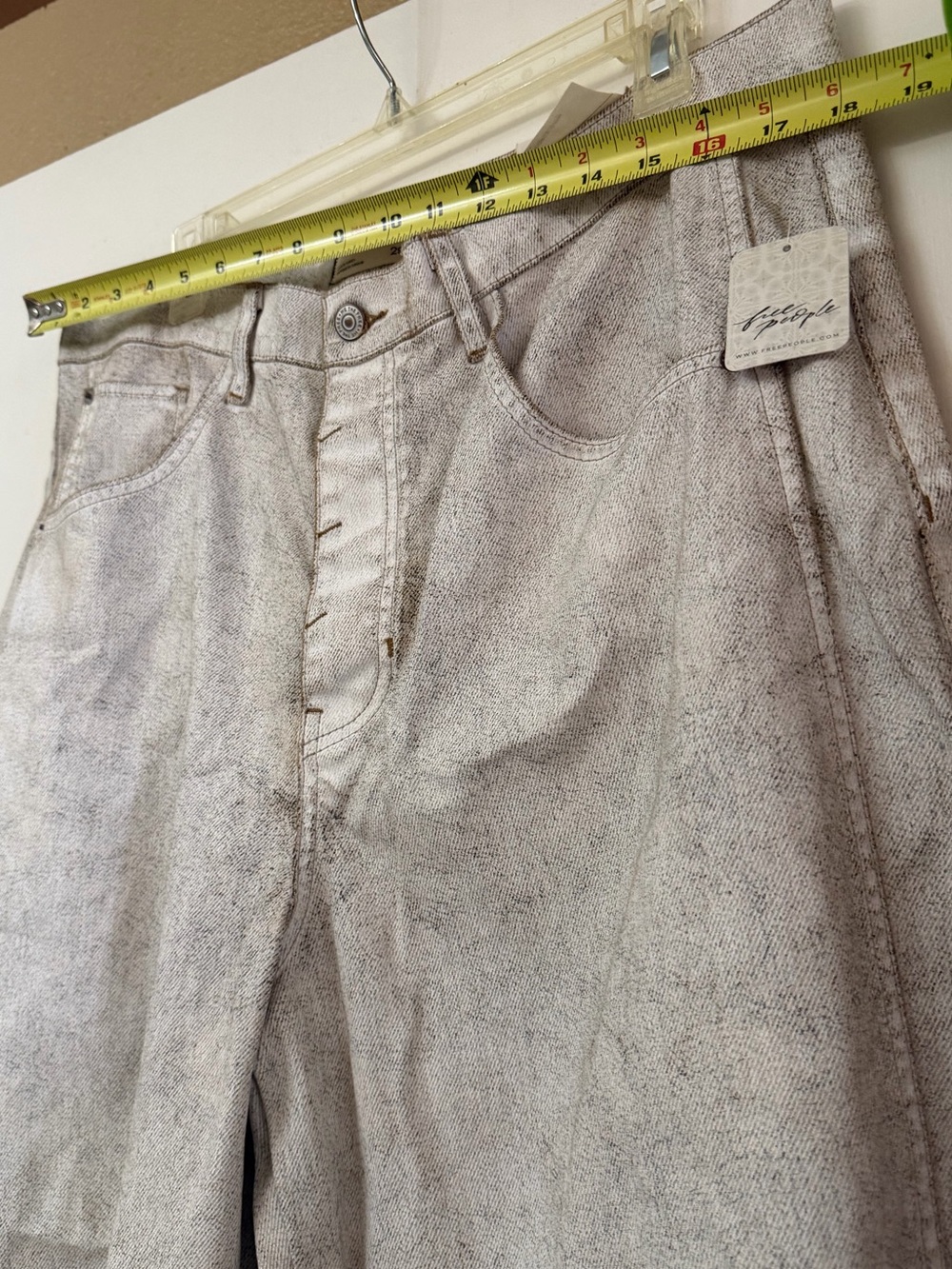 We The Free Free People Good Luck Coated Barrel Jeans - Picture 12 of 13